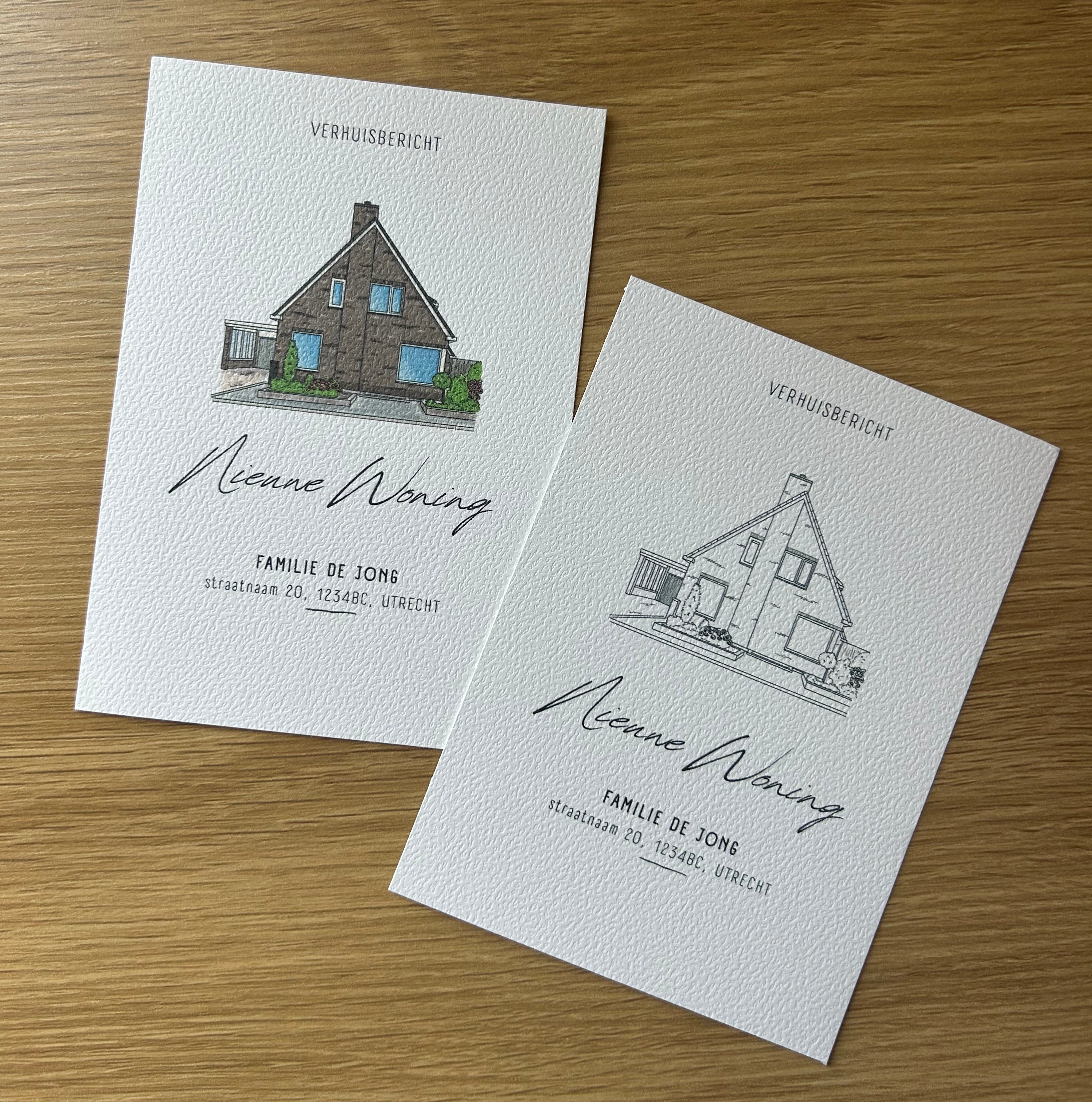 🏡 Gepersonaliseerd Verhuiskaartje met Illustratie