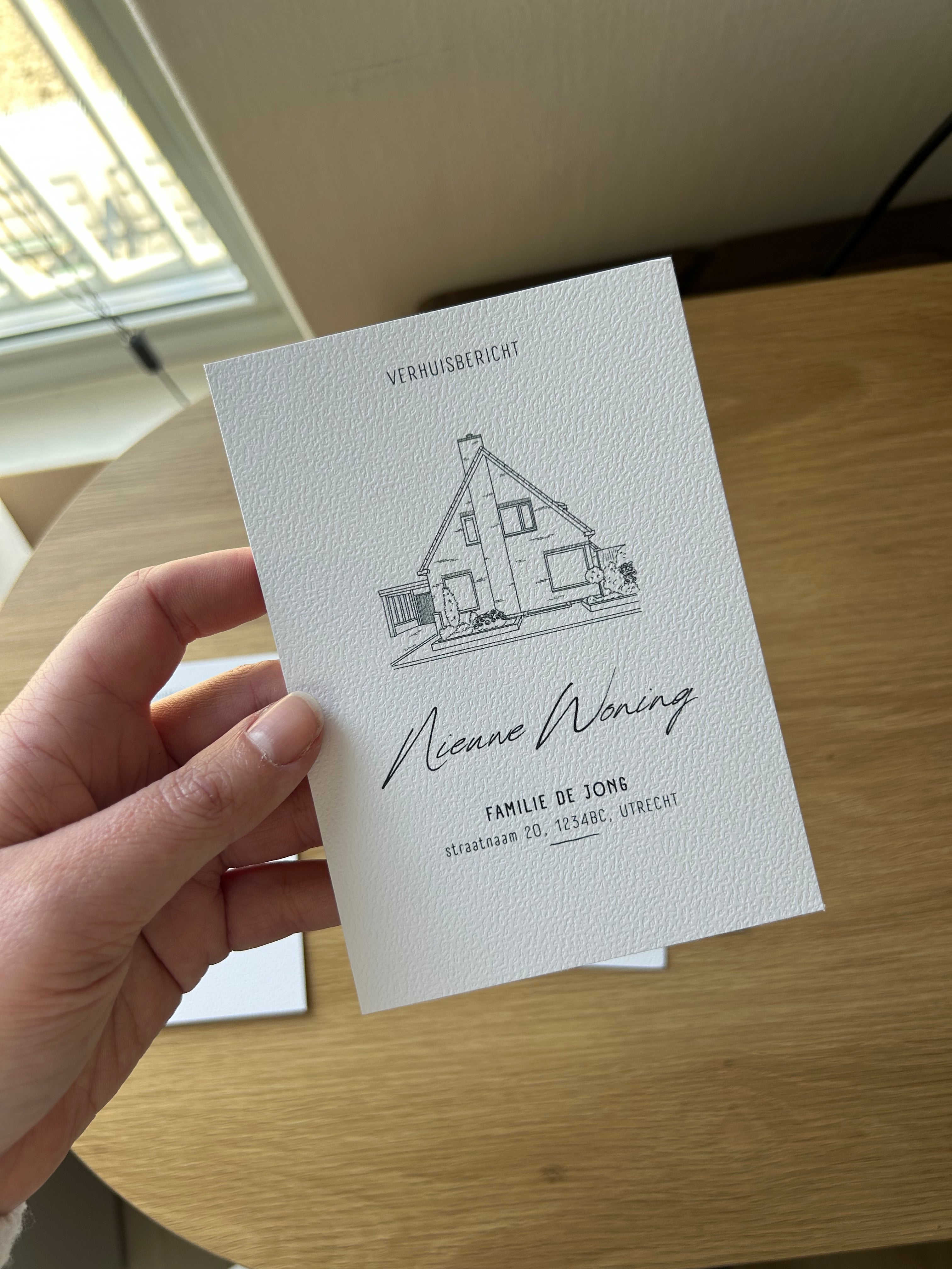 🏡 Gepersonaliseerd Verhuiskaartje met Illustratie