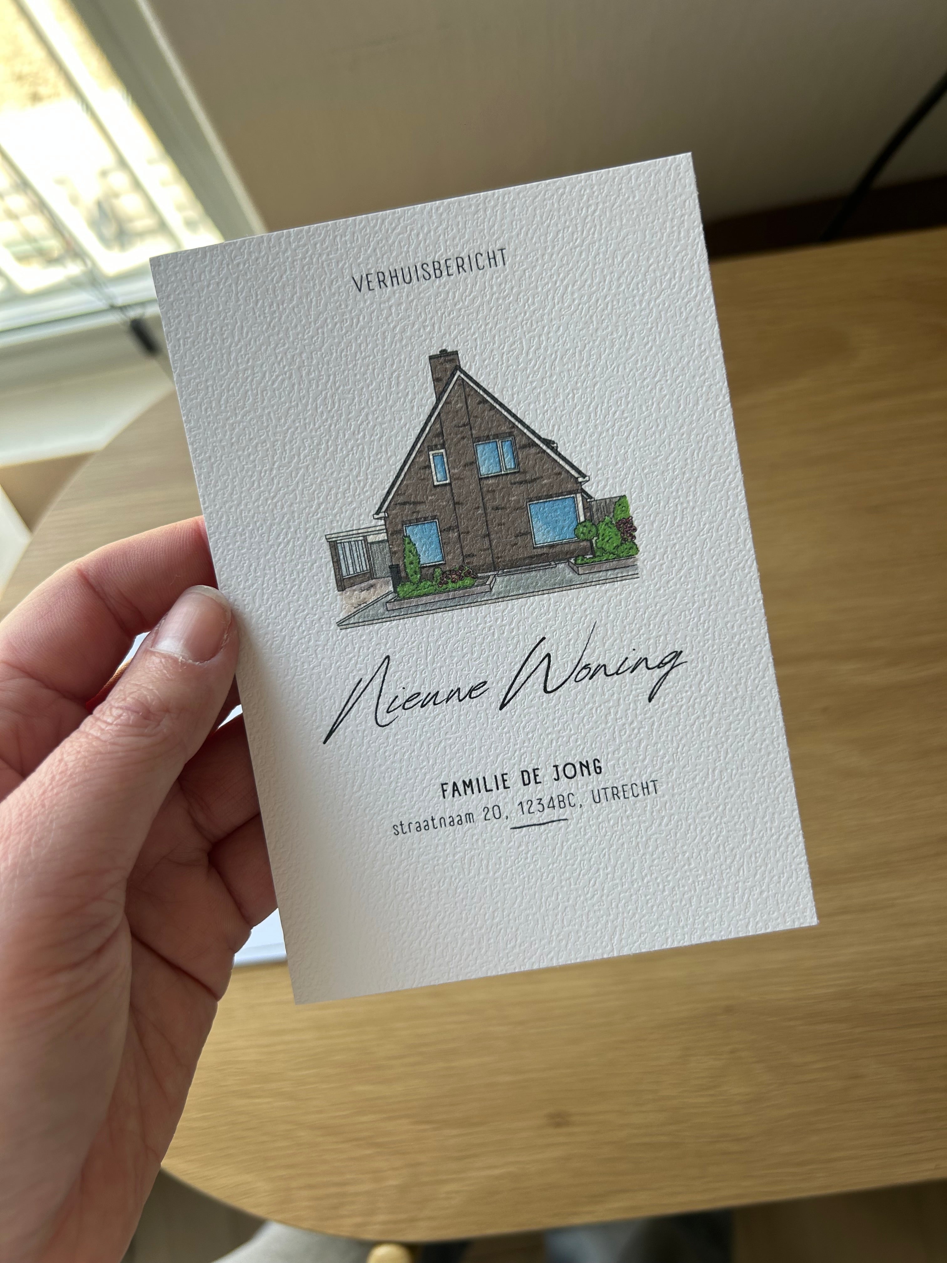🏡 Gepersonaliseerd Verhuiskaartje met Illustratie