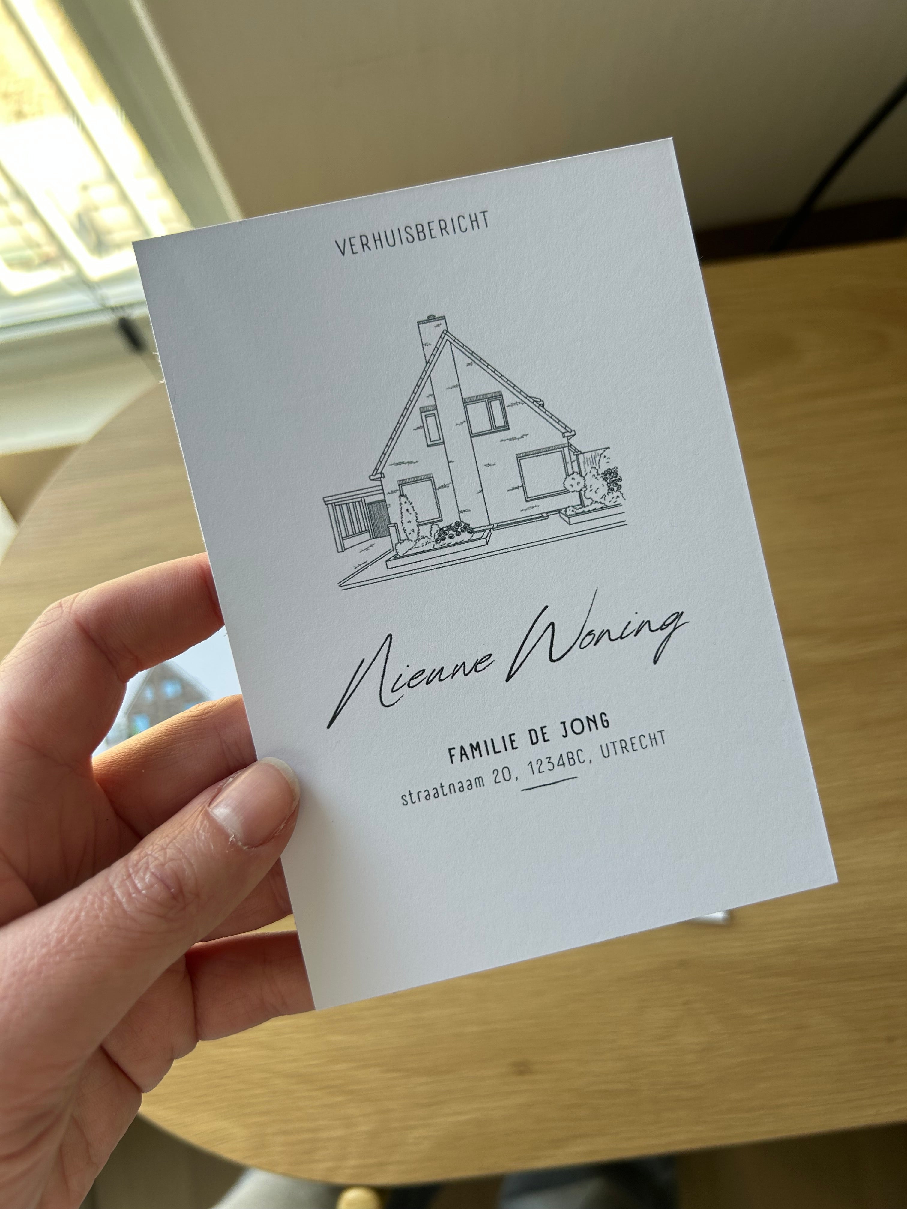 🏡 Gepersonaliseerd Verhuiskaartje met Illustratie