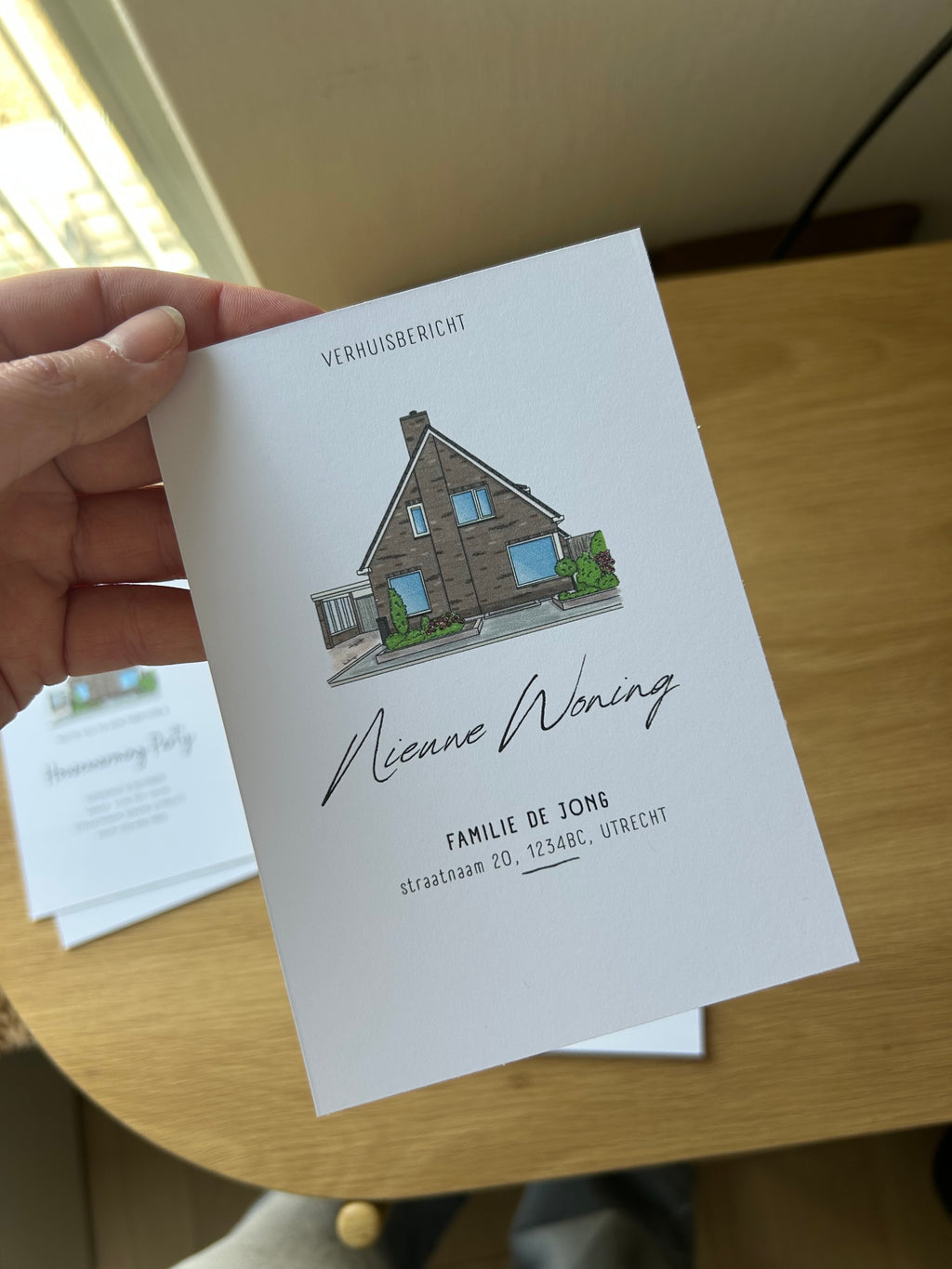 🏡 Gepersonaliseerd Verhuiskaartje met Illustratie