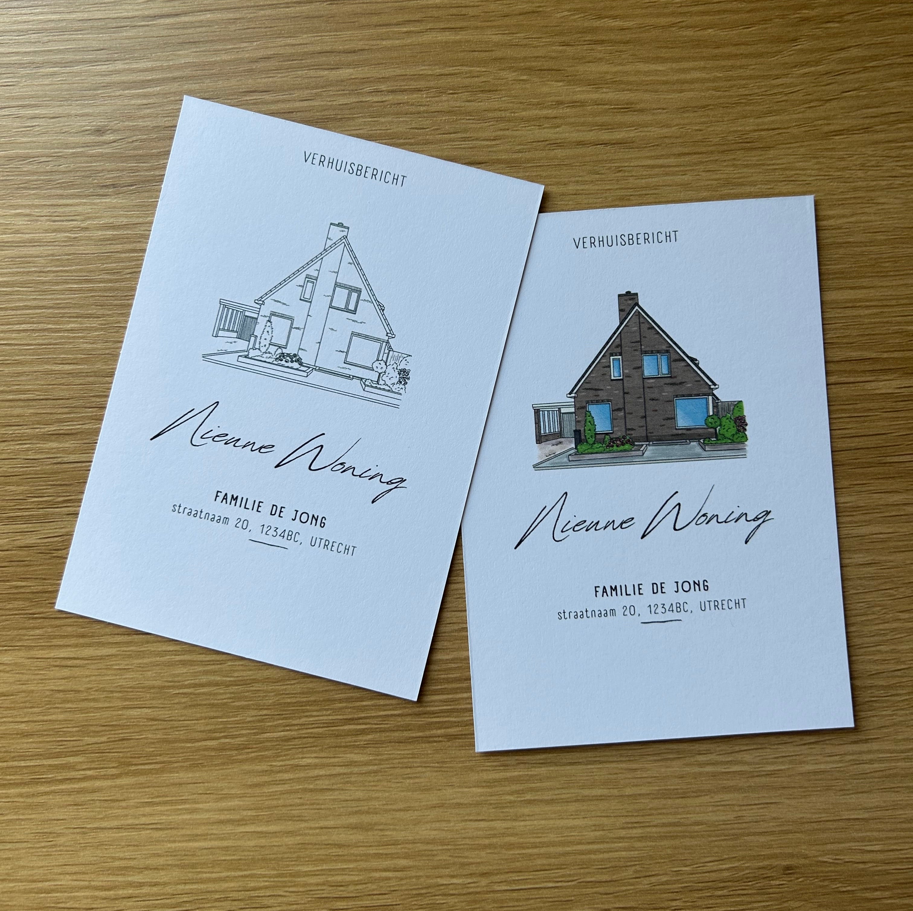 🏡 Gepersonaliseerd Verhuiskaartje met Illustratie