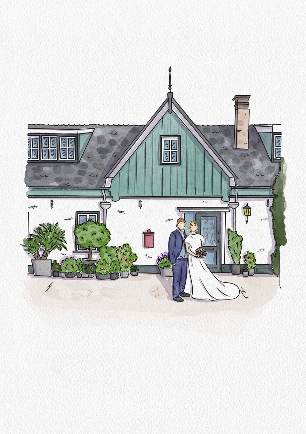 🏡 Persoonlijke Huisillustratie met jullie. Een blijvende herinnering & uniek cadeau