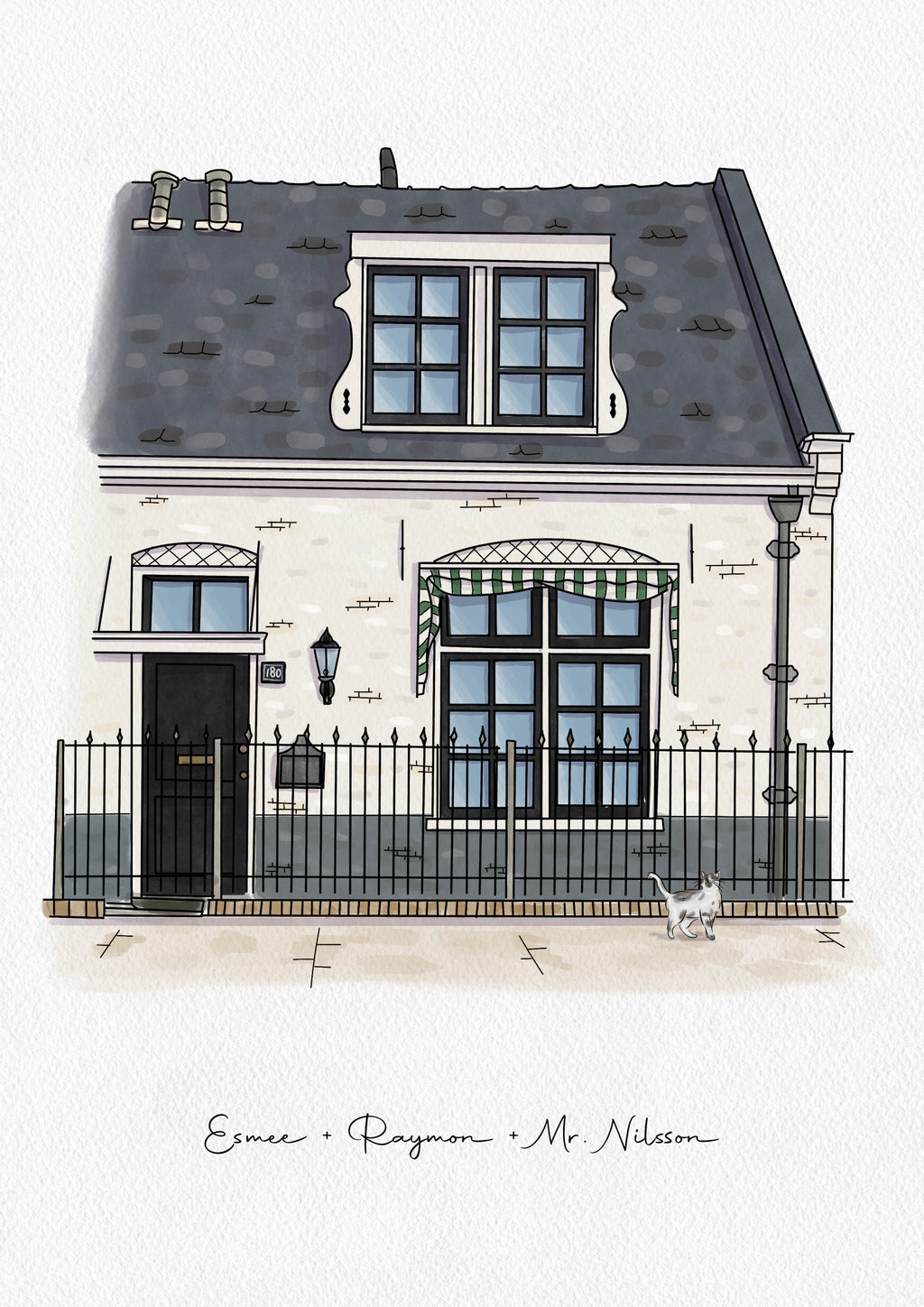 🏡 Persoonlijke Huisillustratie met jullie. Een blijvende herinnering & uniek cadeau