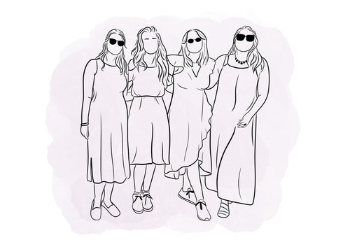 Line Art Vriendschap  Een Tijdloos Symbool van Jullie Band