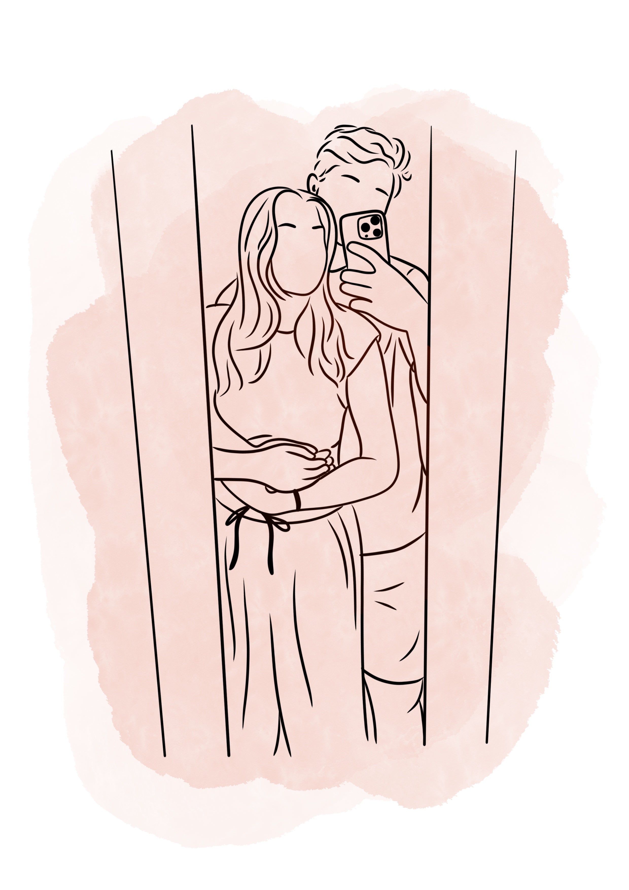 Line Art Vriendschap  Een Tijdloos Symbool van Jullie Band