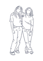 Line Art Vriendschap  Een Tijdloos Symbool van Jullie Band