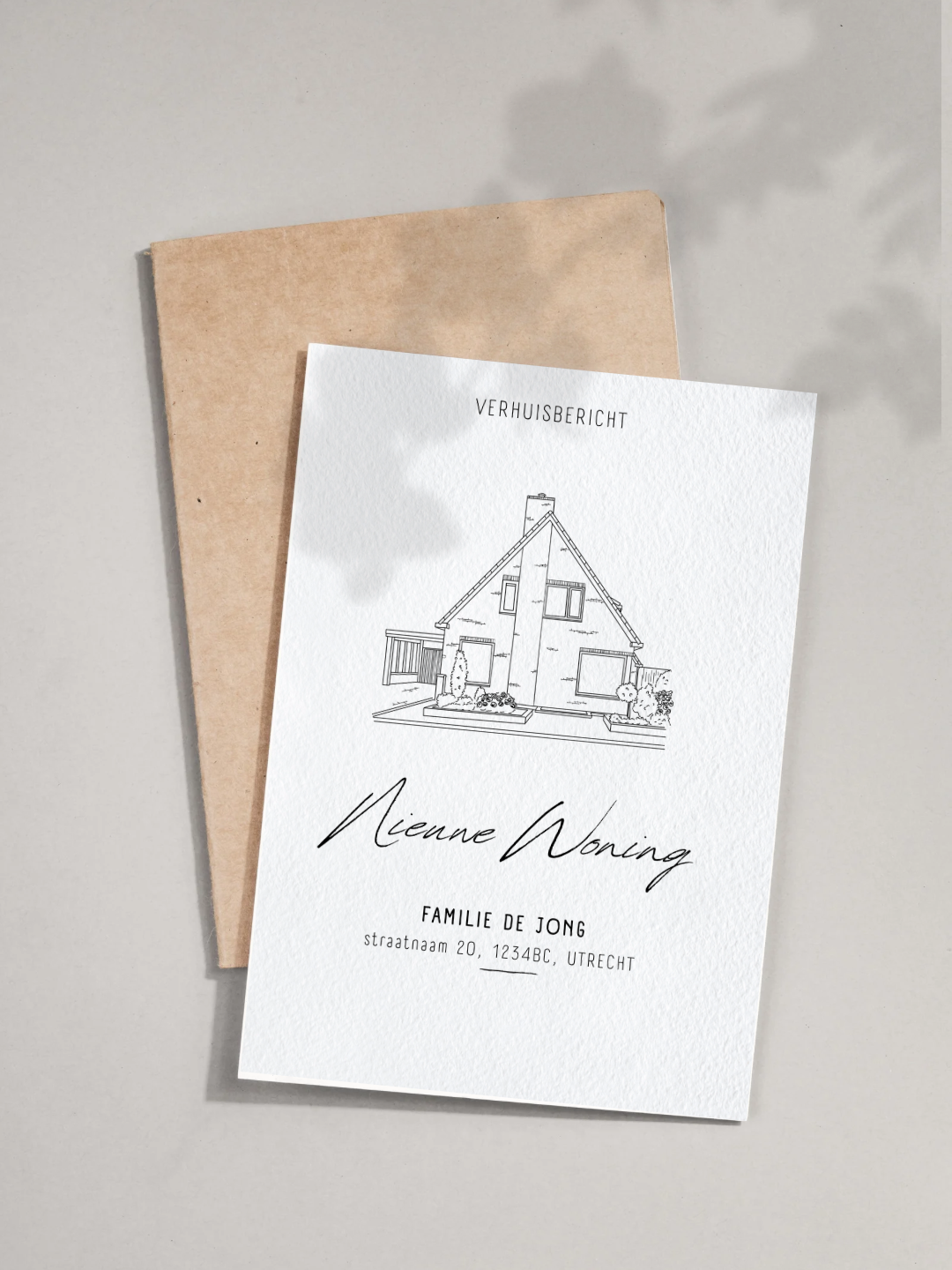🏡 Gepersonaliseerd Verhuiskaartje met Illustratie