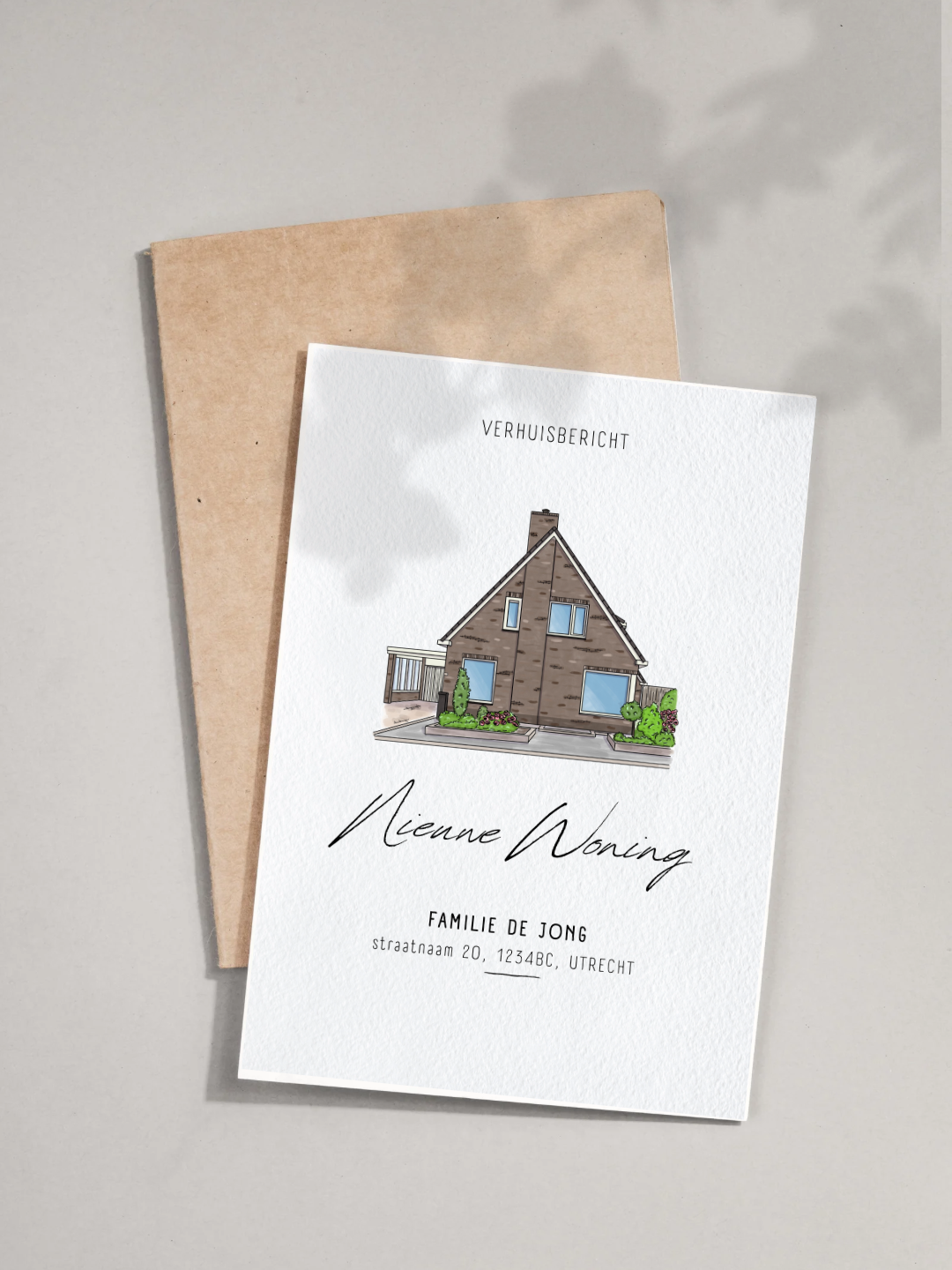 🏡 Gepersonaliseerd Verhuiskaartje met Illustratie